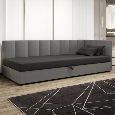 Jednolůžková postel 90x195 MANKA PLUS 2 - šedá / světle šedá