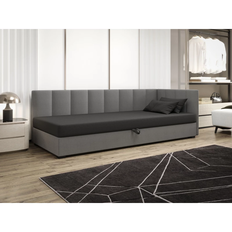 Jednolůžková postel 90x195 MANKA PLUS 2 - šedá / světle šedá