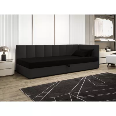 Jednolůžková postel 90x195 MANKA PLUS 2 - černá / šedá