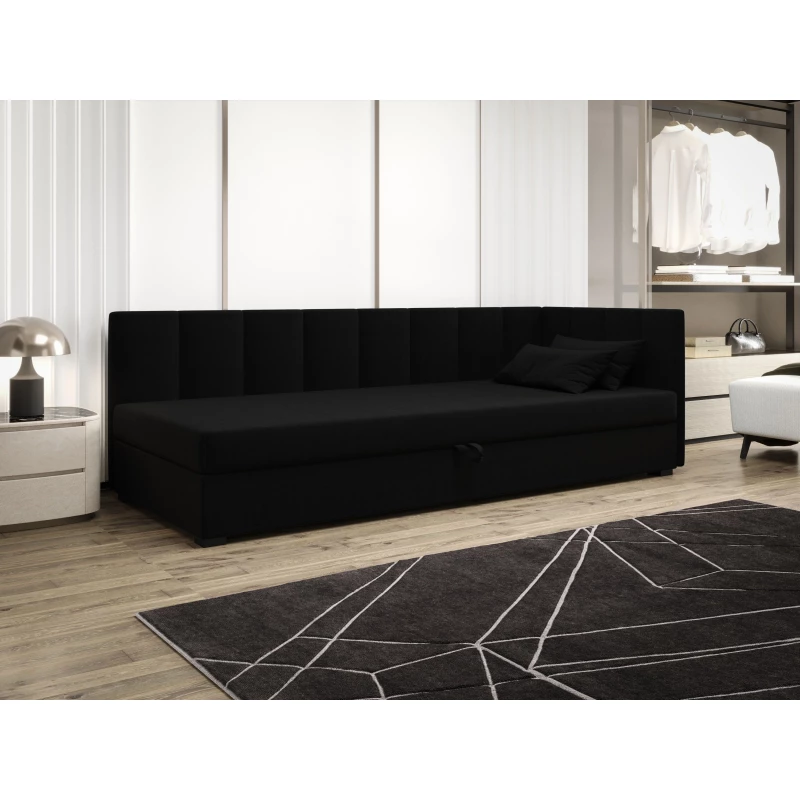 Jednolůžková postel 90x195 MANKA PLUS 2 - černá