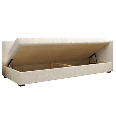 Jednolůžková postel 90x195 MANKA PLUS 2 - světle šedá / ecru