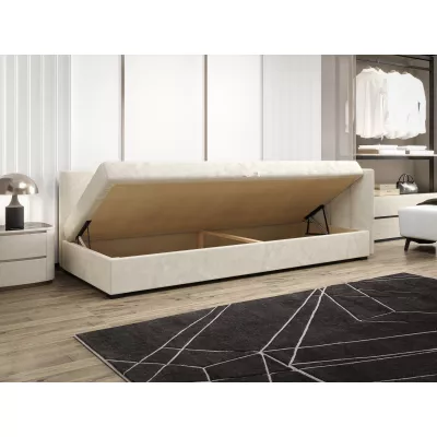 Jednolůžková postel 90x195 MANKA PLUS 2 - světle šedá / ecru