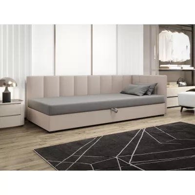 Jednolůžková postel 90x195 MANKA PLUS 2 - světle šedá / ecru