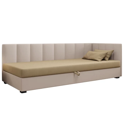 Jednolůžková postel 90x195 MANKA PLUS 2 - hnědá / ecru