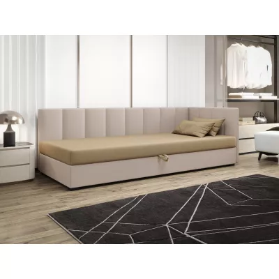 Jednolůžková postel 90x195 MANKA PLUS 2 - hnědá / ecru