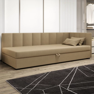 Jednolůžková postel 90x195 MANKA PLUS 2 - hnědá