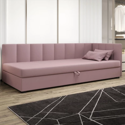 Jednolůžková postel 90x195 MANKA PLUS 2 - růžová