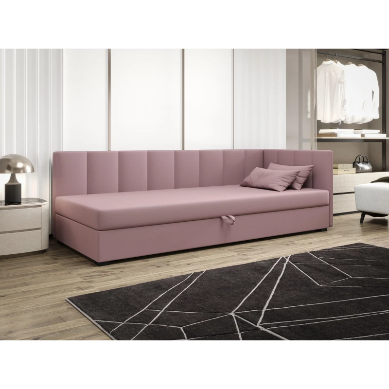 Jednolůžková postel 90x195 MANKA PLUS 2 - růžová