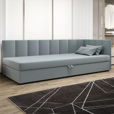 Jednolůžková postel 90x195 MANKA PLUS 2 - modrošedá