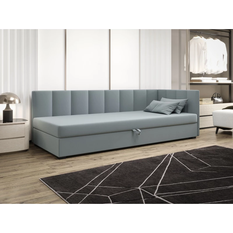 Jednolůžková postel 90x195 MANKA PLUS 2 - modrošedá