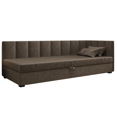 Jednolůžková postel 90x195 MANKA PLUS 2 - tmavě hnědá