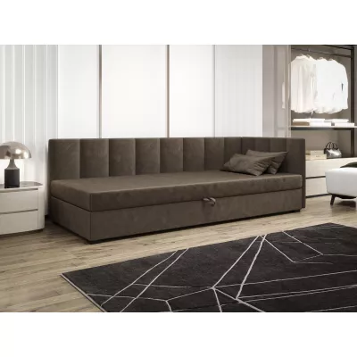 Jednolůžková postel 90x195 MANKA PLUS 2 - tmavě hnědá