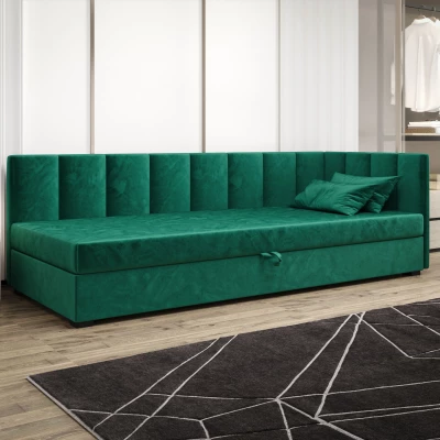 Jednolůžková postel 90x195 MANKA PLUS 2 - zelená