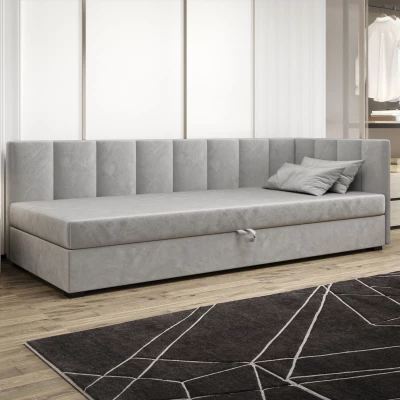 Jednolůžková postel 90x195 MANKA PLUS 2 - světle šedá