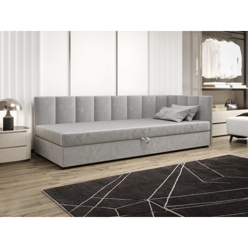 Jednolůžková postel 90x195 MANKA PLUS 2 - světle šedá
