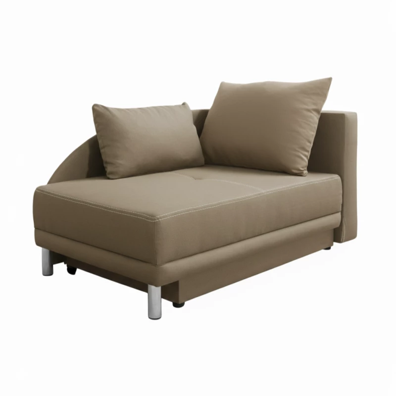 Dětská rozkládací pohovka ANASTAZJA - světle hnědá, pravá