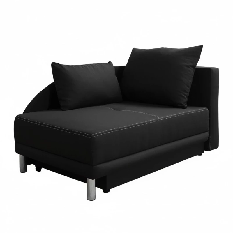 Dětská rozkládací pohovka ANASTAZJA - černá, pravá