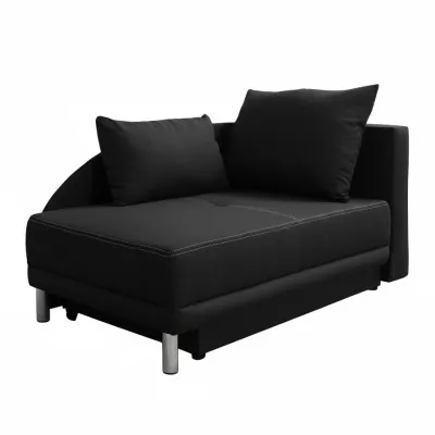 Dětská rozkládací pohovka ANASTAZJA - černá, pravá