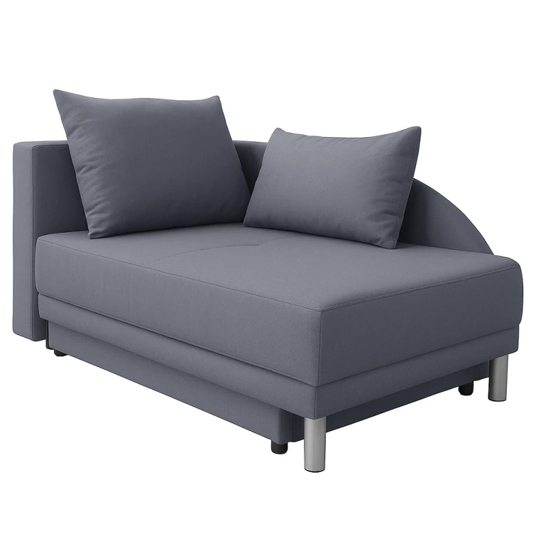 Dětská rozkládací pohovka ANASTAZJA - šedomodrá, levá