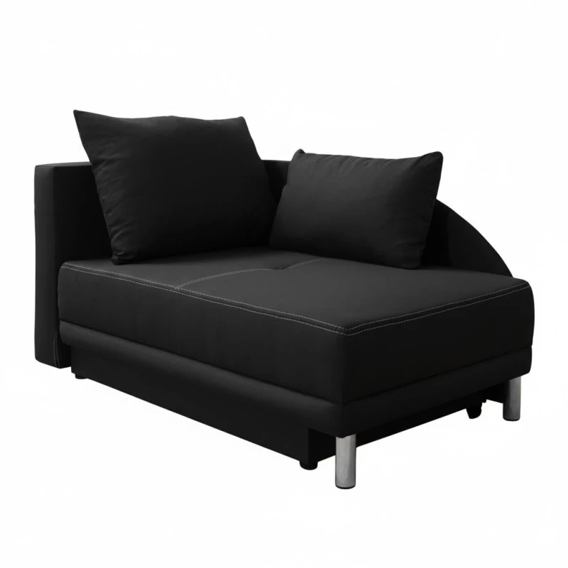 Dětská rozkládací pohovka ANASTAZJA - černá, levá