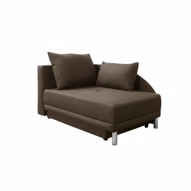 Dětská rozkládací pohovka ANASTAZJA - tmavě hnědá, levá