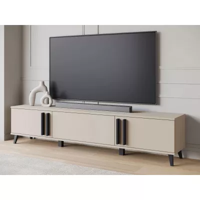 Široký televizní stolek POULSBO - congo / černý grafitový