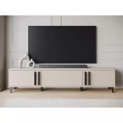 Široký televizní stolek POULSBO - congo / černý grafitový