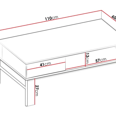 Konferenční stolek ANACORTES - dub