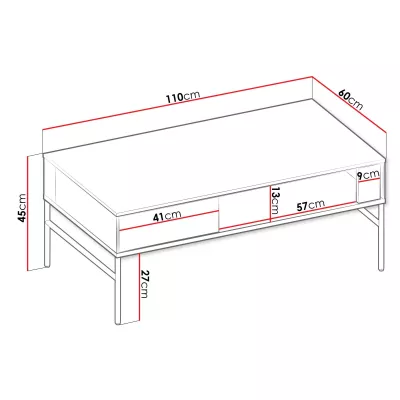 Konferenční stolek ANACORTES - dub