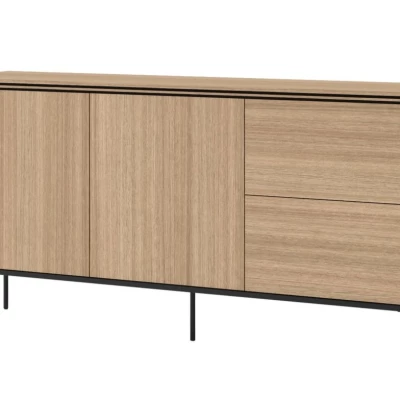 Široká kombinovaná komoda ANACORTES - dub