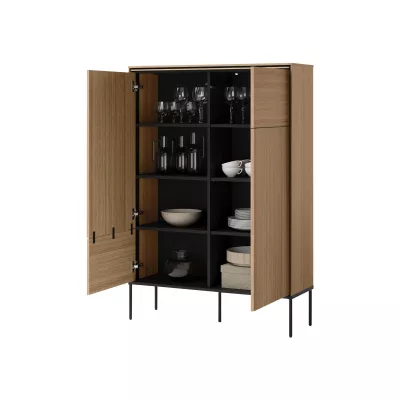 Vysoká komoda s dvířky ANACORTES - dub