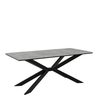 Designový jídelní stůl 190x90 LYNNWOOD - beton / černý