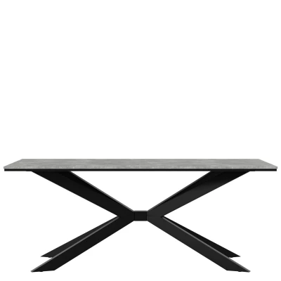 Designový jídelní stůl 190x90 LYNNWOOD - beton / černý