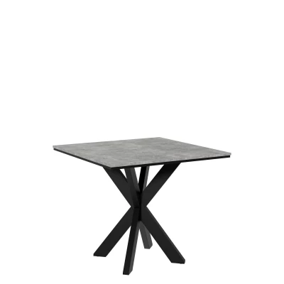 Designový jídelní stůl 90x90 MUKILTEO - beton / černý