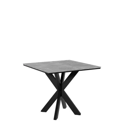 Designový jídelní stůl 90x90 MUKILTEO - beton / černý