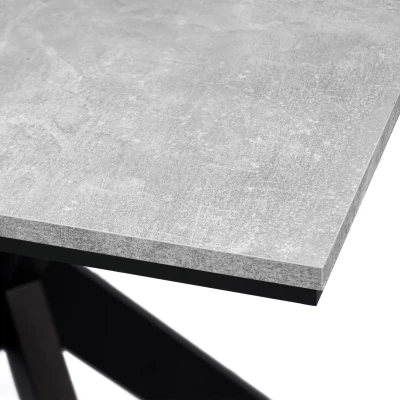 Designový jídelní stůl 90x90 MUKILTEO - beton / černý