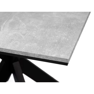 Designový jídelní stůl 90x90 MUKILTEO - beton / černý