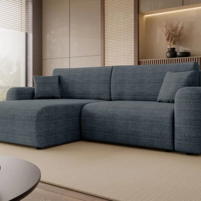 Rozkládací rohová sedačka s úložným prostorem YAKIMA - modrá