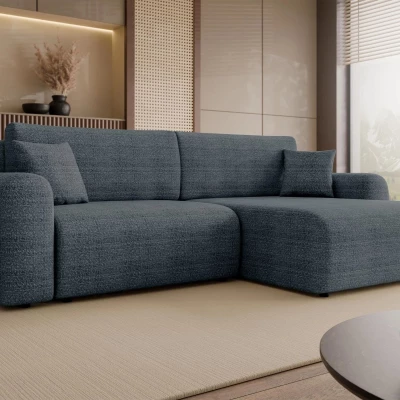 Rozkládací rohová sedačka s úložným prostorem YAKIMA - modrá