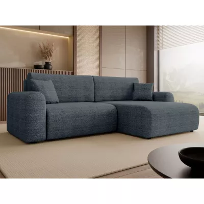 Rozkládací rohová sedačka s úložným prostorem YAKIMA - modrá