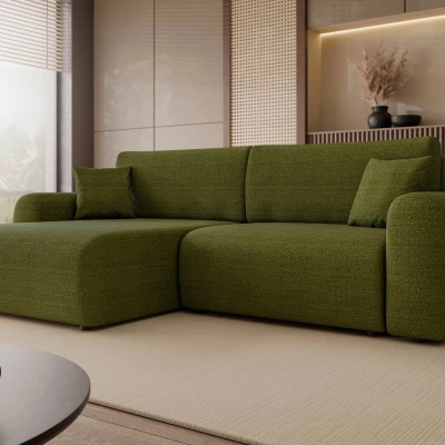 Rozkládací rohová sedačka s úložným prostorem YAKIMA - zelená 2