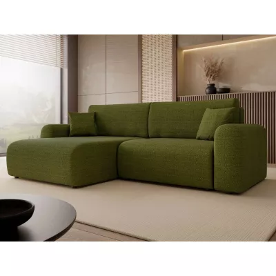 Rozkládací rohová sedačka s úložným prostorem YAKIMA - zelená 2