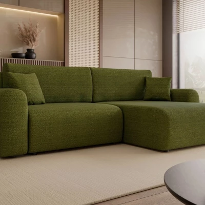 Rozkládací rohová sedačka s úložným prostorem YAKIMA - zelená 2