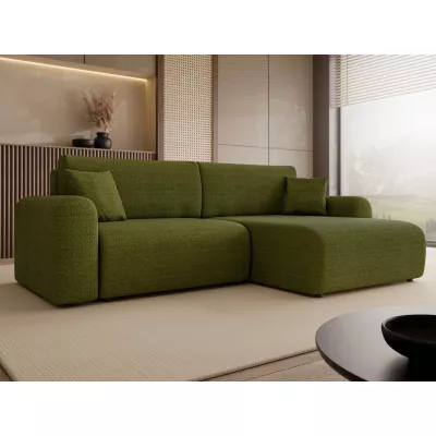 Rozkládací rohová sedačka s úložným prostorem YAKIMA - zelená 2