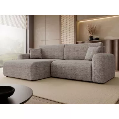 Rozkládací rohová sedačka s úložným prostorem YAKIMA - popelavá