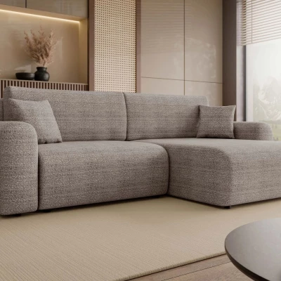 Rozkládací rohová sedačka s úložným prostorem YAKIMA - popelavá