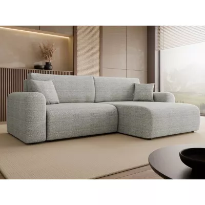 Rozkládací rohová sedačka s úložným prostorem YAKIMA - světlá šedá