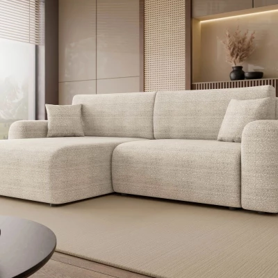 Rozkládací rohová sedačka s úložným prostorem YAKIMA - béžová 2