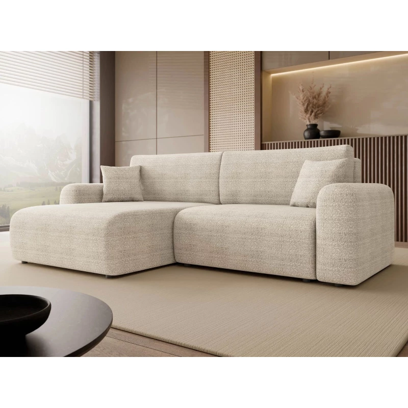 Rozkládací rohová sedačka s úložným prostorem YAKIMA - béžová 2