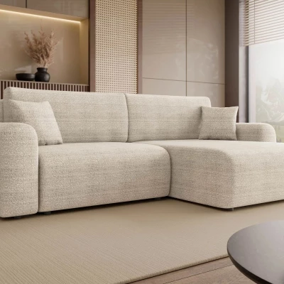 Rozkládací rohová sedačka s úložným prostorem YAKIMA - béžová 2